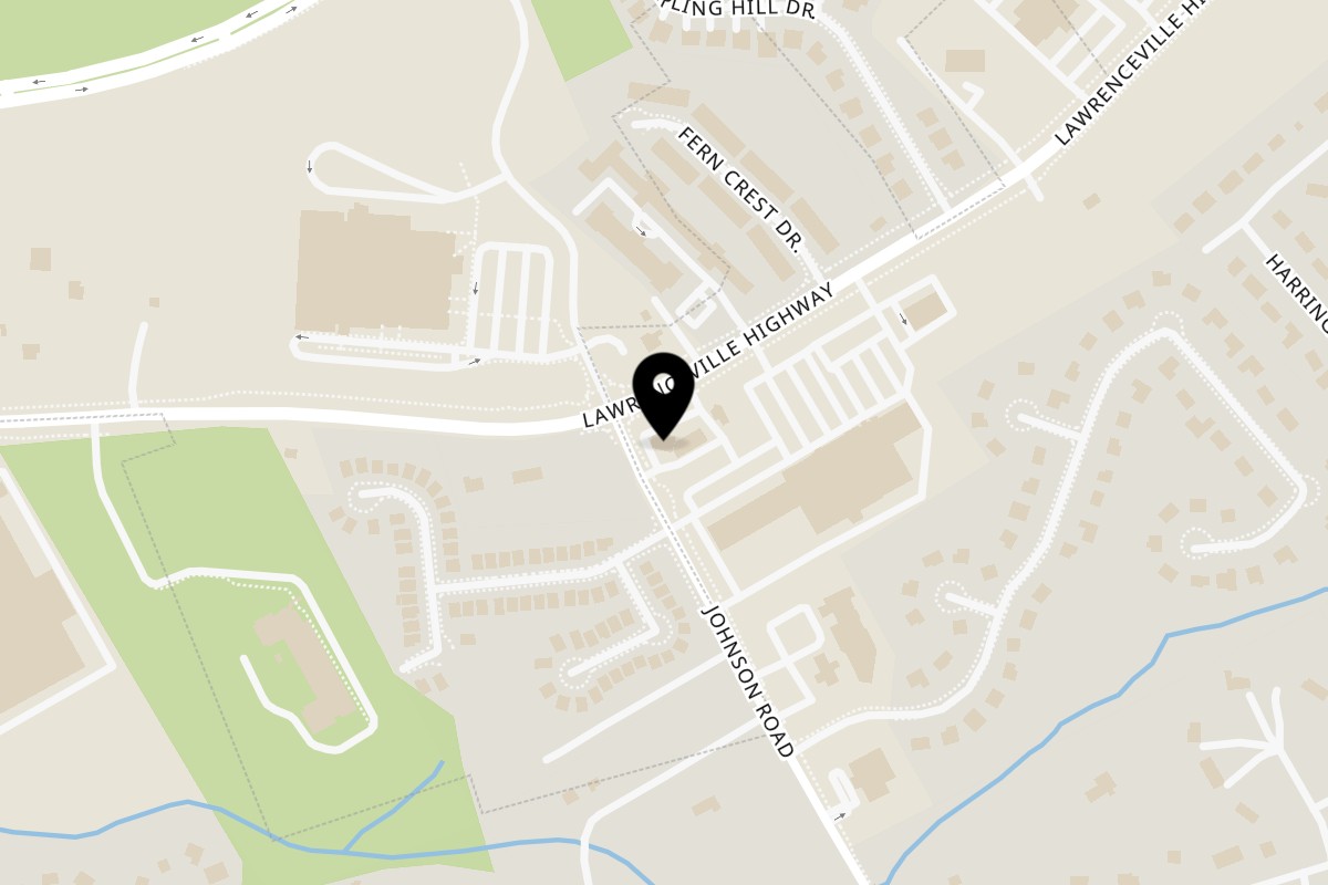 Map showing the location of Krazzy Chicken on 1184 Lawrenceville Hwy in Lawrenceville
